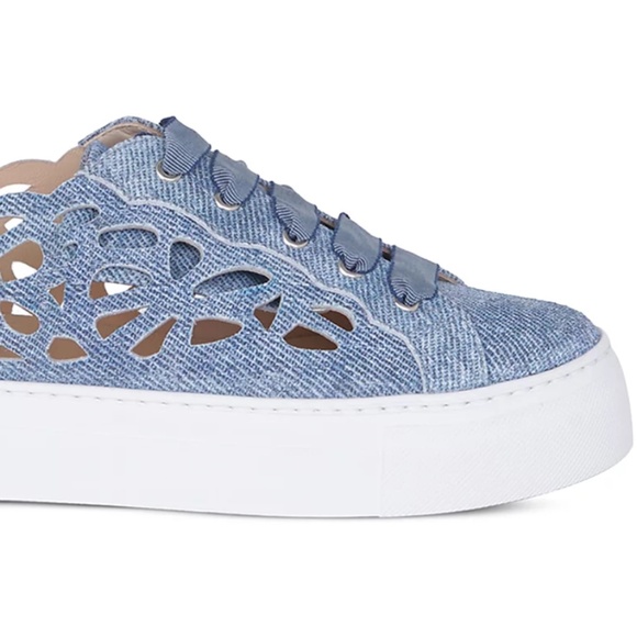 AGL Mandi Cut Out Jeans Color Sneakers Shoes 37.5 / 7.5 WORN ONCE - Picture 10 of 11